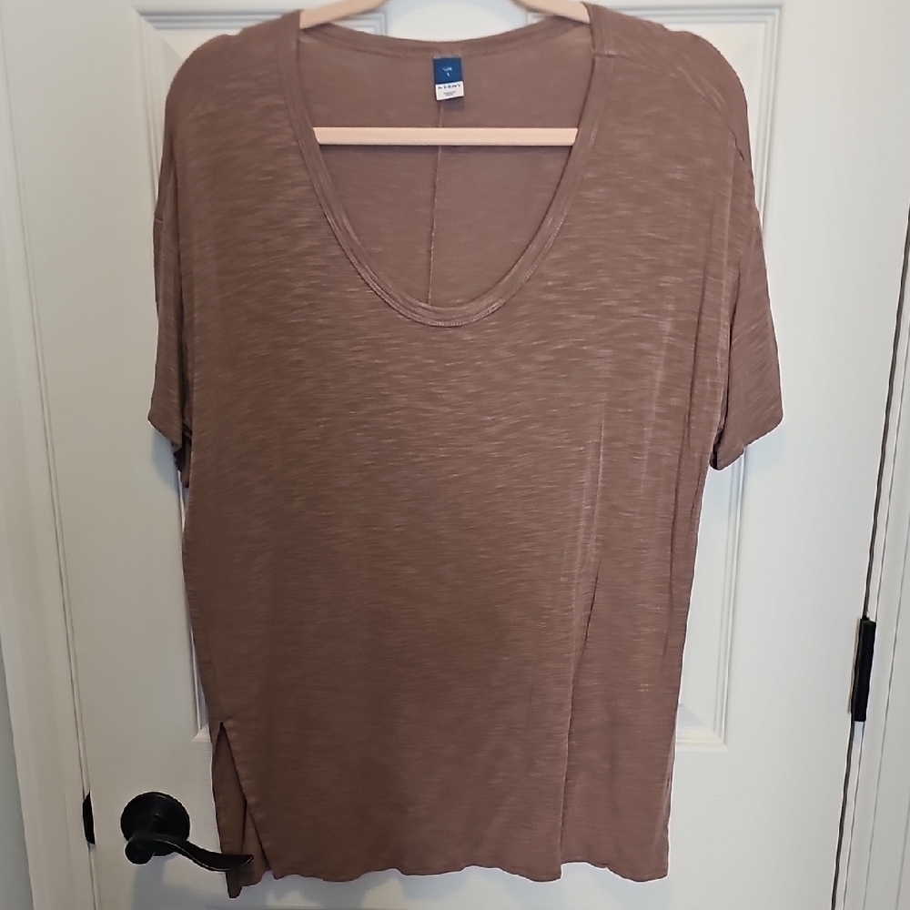 Old Navy Brown Oversized Relaxed Short Sleeve Tee
